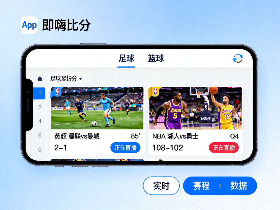 即嗨比分App高清足球篮球比分直播画面截图
